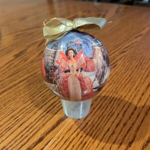 1997 Hallmark Special Edition Happy Holidays Barbie 4" Decoupage Ornament